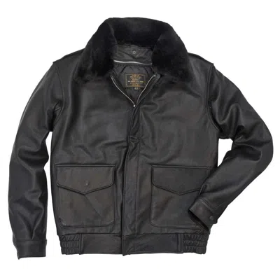 Pre-owned Cockpit Usa Flight Crew Leather Jacket Z21s021 Made In Usa In Black