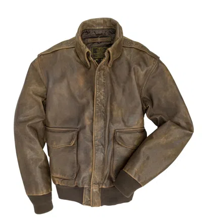 Pre-owned Cockpit Usa Mustang A-2 Jacket Brown Z21p008 Made In Usa