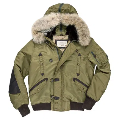 Pre-owned Cockpit Usa N2b Short Winter Parka Z24p002 Usa Made In Sage
