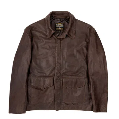 Pre-owned Cockpit Usa The Explorer Jacket Z21a017 Made In Usa In Brown