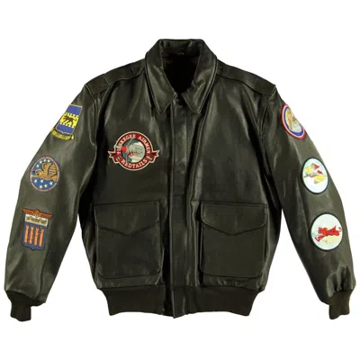 Pre-owned Cockpit Usa Tuskegee Airmen A-2 Jacket Made In Usa Z21j003 In Brown