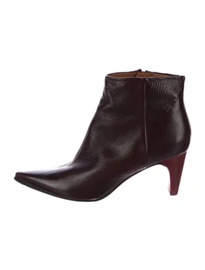 Pre-owned Coclico Leather Boots In Burgundy