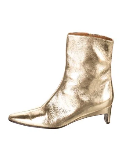 Pre-owned Coclico Leather Boots In Gold/metallic