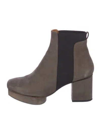 Pre-owned Coclico Leather Colorblock Pattern Chelsea Boots In Gray