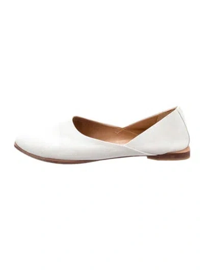 Pre-owned Coclico Leather D'orsay Flats In Silver