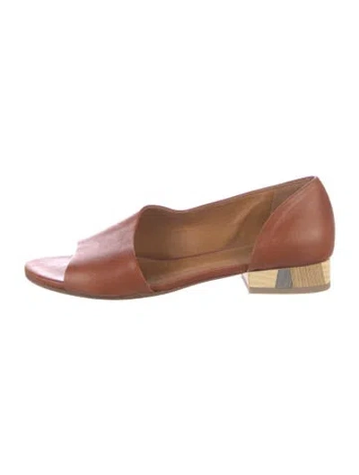 Pre-owned Coclico Leather Flats In Brown