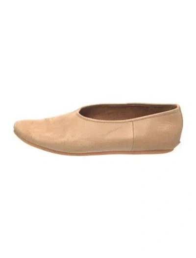 Pre-owned Coclico Leather Flats In Neutrals