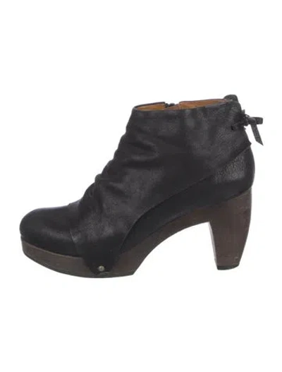 Pre-owned Coclico Leather Lace-up Boots In Black