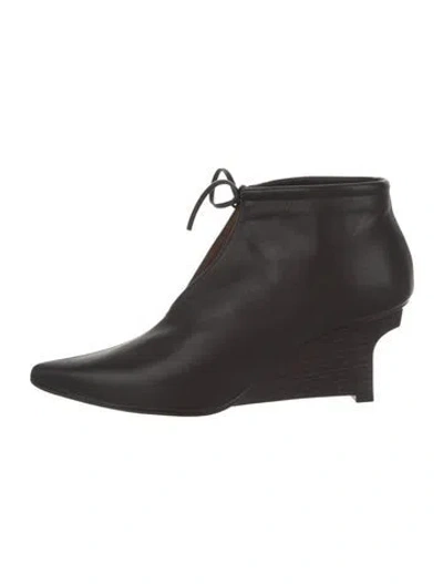 Pre-owned Coclico Leather Lace-up Boots In Black