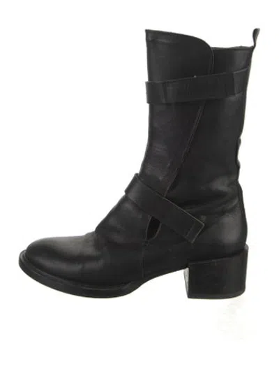 Pre-owned Coclico Leather Moto Boots In Black