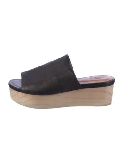 Pre-owned Coclico Leather Mules In Black