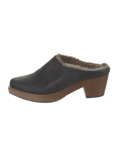 Pre-owned Coclico Leather Mules In Black