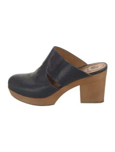 Pre-owned Coclico Leather Mules In Blue