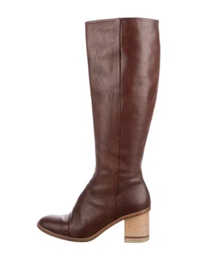Pre-owned Coclico Leather Riding Boots In Brown