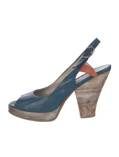 Pre-owned Coclico Leather Sandals In Blue
