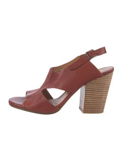 Pre-owned Coclico Leather Sandals In Red