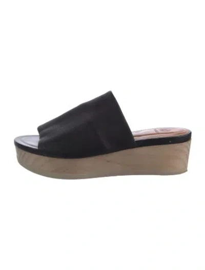 Pre-owned Coclico Leather Slides In Black