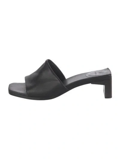 Pre-owned Coclico Leather Slides In Black