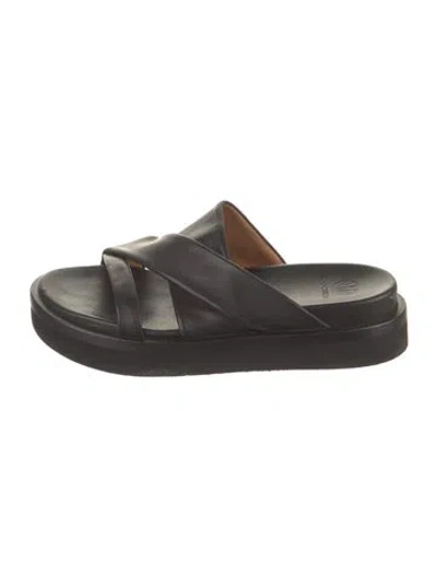 Pre-owned Coclico Leather Slides In Black