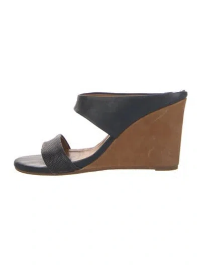 Pre-owned Coclico Leather Slides In Blue