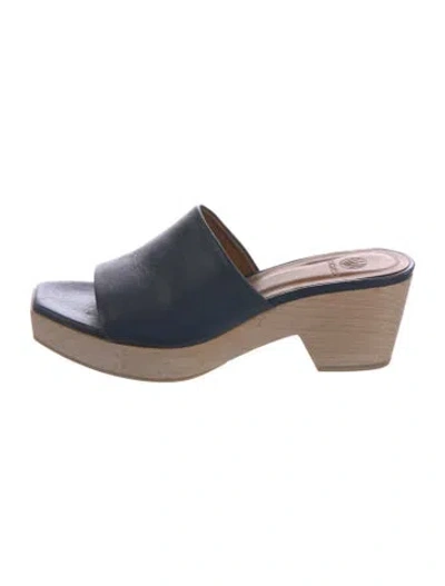 Pre-owned Coclico Leather Slides In Blue