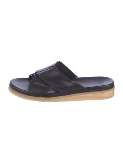 Pre-owned Coclico Leather Slides In Blue
