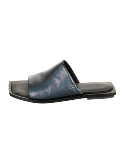 Pre-owned Coclico Leather Slides In Blue