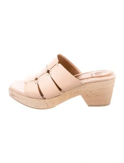 Pre-owned Coclico Leather Slides W/ Tags In Neutral