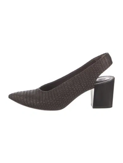 Pre-owned Coclico Leather Slingback Pumps In Brown