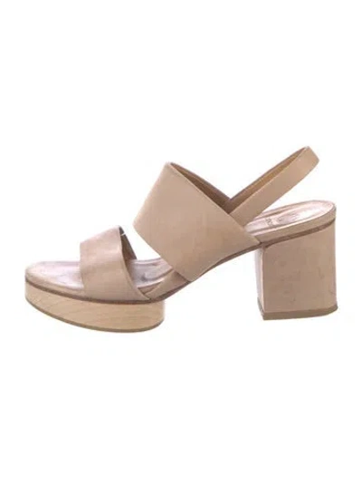Pre-owned Coclico Leather Slingback Pumps In Neutrals