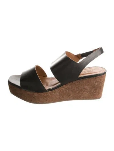 Pre-owned Coclico Leather Slingback Sandals In Multi