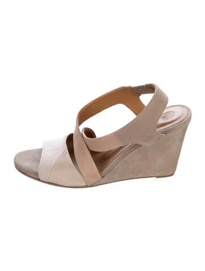 Pre-owned Coclico Nubuck Slingback Sandals In Neutral
