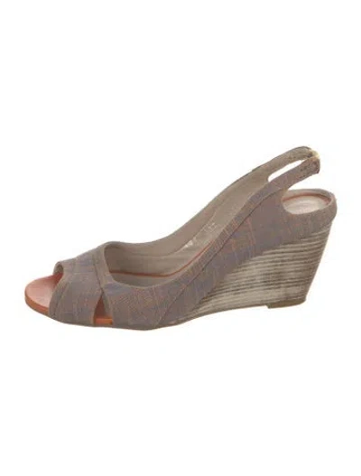 Pre-owned Coclico Patterned Slingback Pumps In Neutrals
