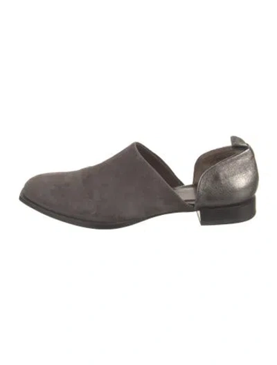 Pre-owned Coclico Suede Flats In Grey