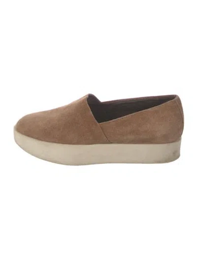 Pre-owned Coclico Suede Flats In Neutrals