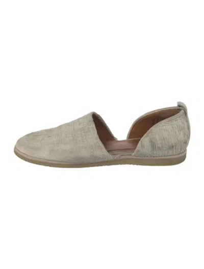 Pre-owned Coclico Suede Flats In Neutrals