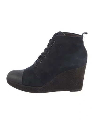 Pre-owned Coclico Suede Lace-up Boots In Blue