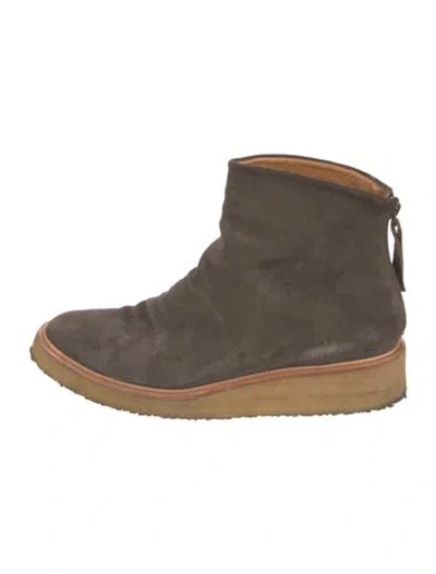 Pre-owned Coclico Suede Lace-up Boots In Gray