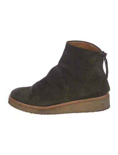 Pre-owned Coclico Suede Lace-up Boots In Green