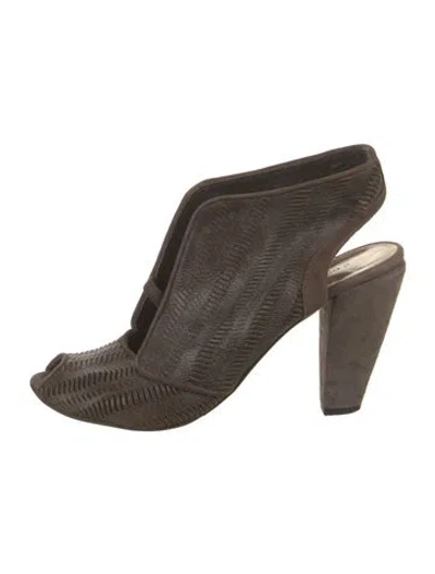 Pre-owned Coclico Suede Patterned Pumps In Brown