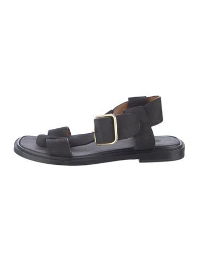 Pre-owned Coclico Suede Sandals In Black/blue