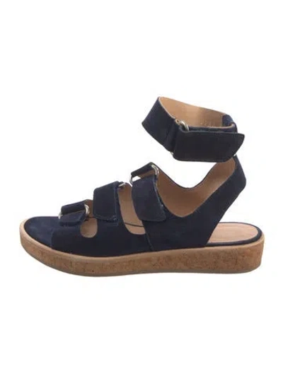 Pre-owned Coclico Suede Sandals In Blue