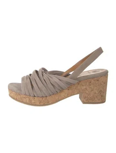 Pre-owned Coclico Suede Sandals In Neutrals