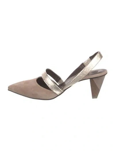 Pre-owned Coclico Suede Slingback Pumps