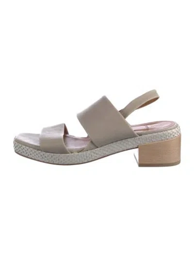 Pre-owned Coclico Suede Slingback Sandals In Neutral