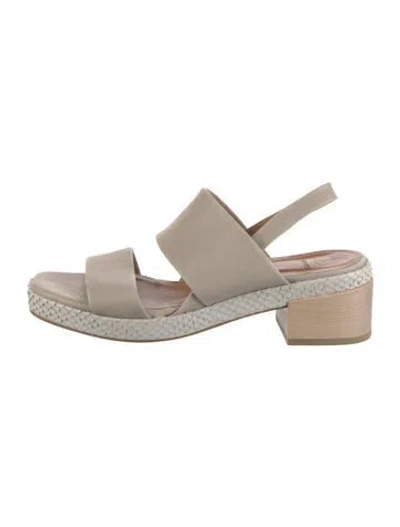 Pre-owned Coclico Suede Slingback Sandals In Neutral