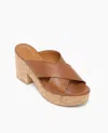 Coclico Women's Bing Wedge Sandals In Cuoio Leather In Multi