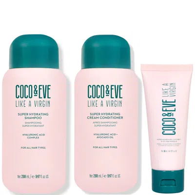 Coco & Eve Super Hydrating Shampoo, Conditioner And Mask Trio Routine