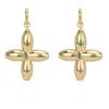 Coco & Kinney Women's Gold Betsy Huggy & Drop Moonstone Earrings In Gold