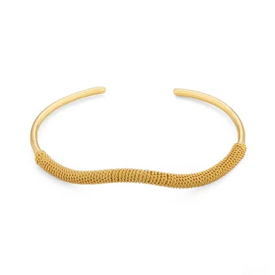 Coco & Kinney Women's Gold Delphi Adjustable Twist Bangle